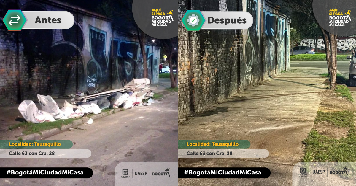 Jornada distrital de limpieza en localidad de Teusaquillo en Bogotá 