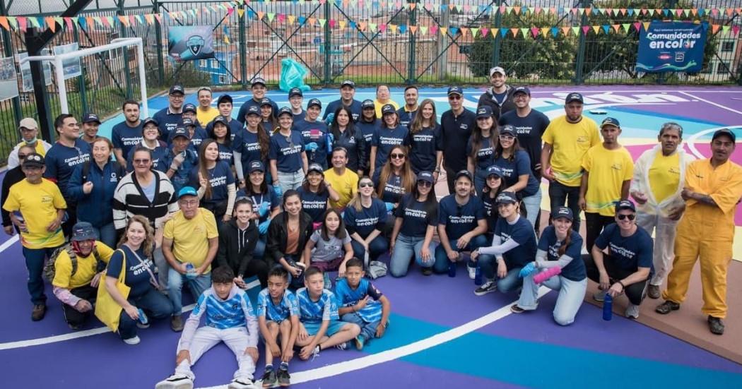 Proyecto de Tejidos Urbanos revitaliza otra cancha de Bogotá en 2025