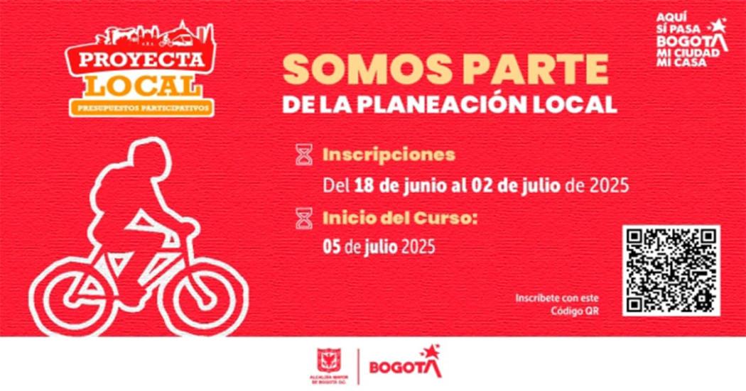 Inscríbete al curso Proyecta Local y haz parte de la planeación en tu localidad