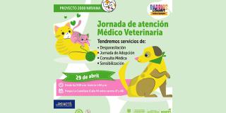 Cuida a tu mascota en la Jornada Médico Veterinaria en Barios Unidos ¡Es gratis!
