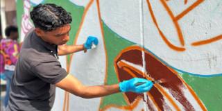 Jóvenes transforman con arte el Tren de la Sabana de Bogotá este 2024